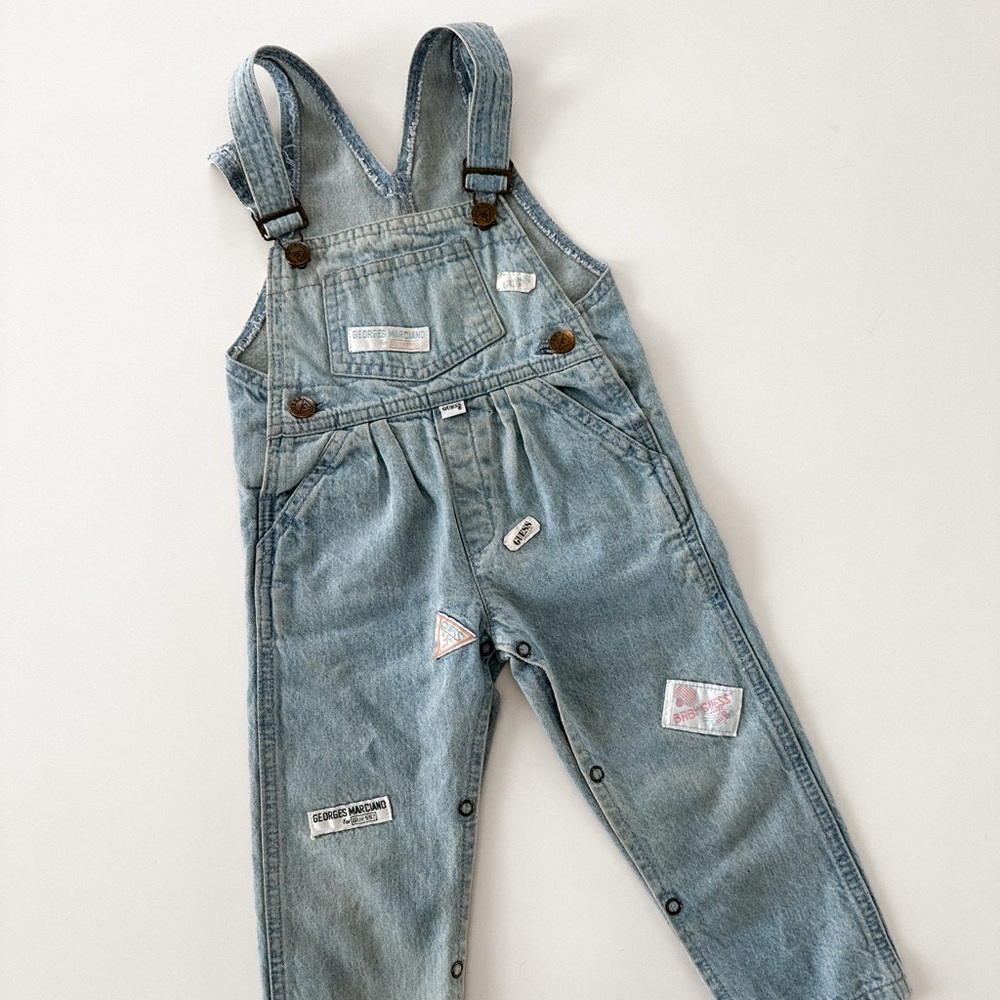 Vintage guess overalls . 18 months